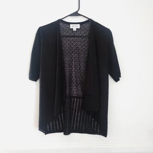 NWOT Elle Quarter-Sleeve Black Cardigan
